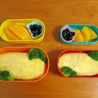 オムライスお弁当！簡単！きれい！